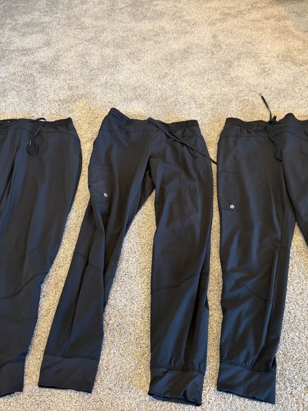 Barco One  Black Women’s Athletic  Scrub Joggers with Drawstring-Size Medium